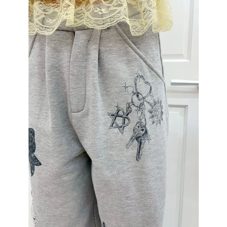 グラフィックデザインワイドパンツ | EVRIS | 詳細画像5 