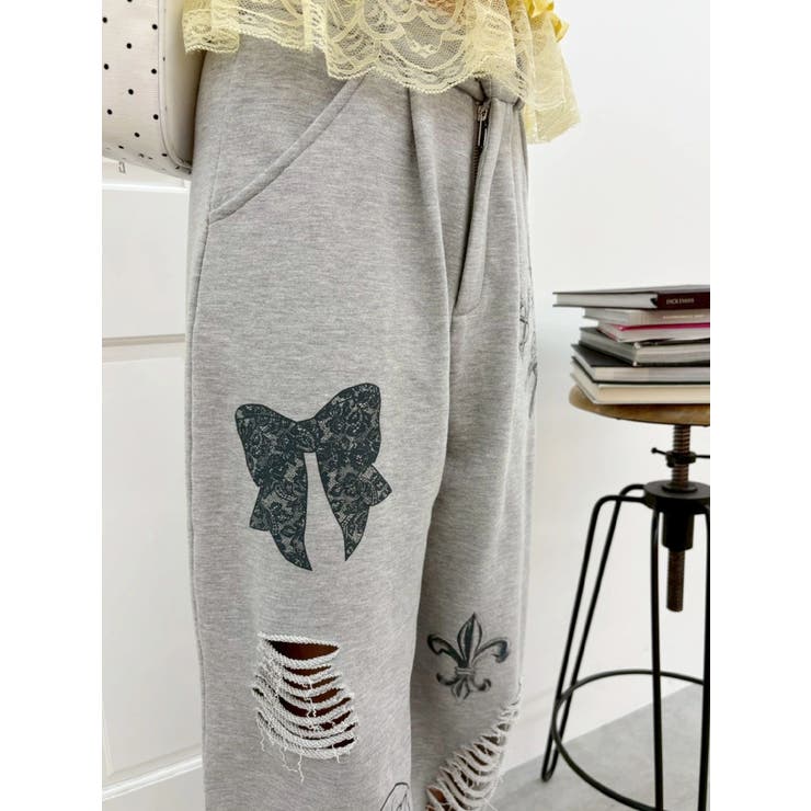 グラフィックデザインワイドパンツ | EVRIS | 詳細画像6 