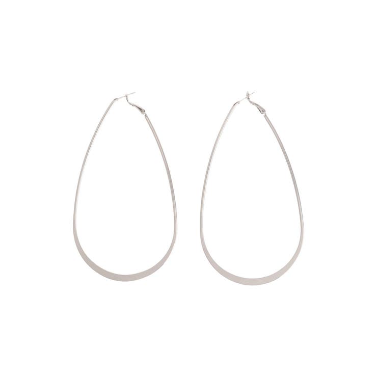 シルバー | BIG WIDE HOOP ピアス | EVRIS