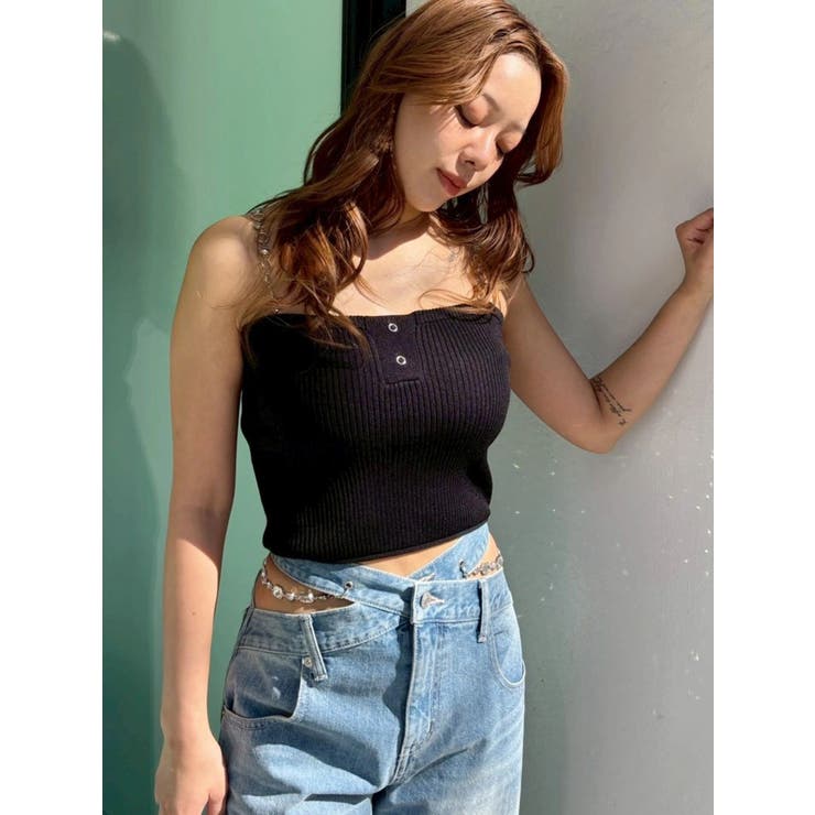 ビジューワイドデニムパンツ | EVRIS | 詳細画像11 