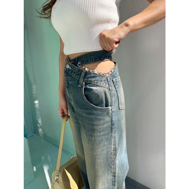 ビジューワイドデニムパンツ | EVRIS | 詳細画像22 