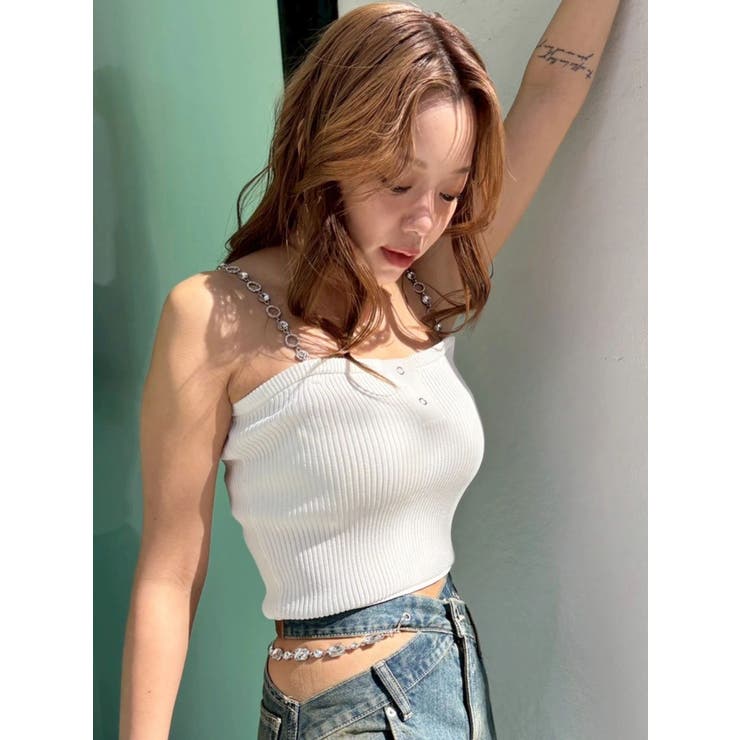 ビジューワイドデニムパンツ | EVRIS | 詳細画像23 