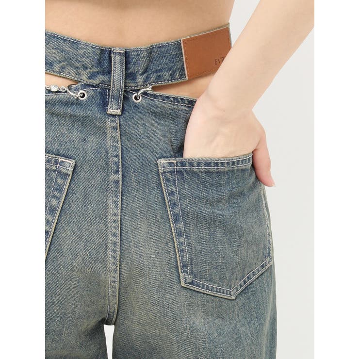 ビジューワイドデニムパンツ | EVRIS | 詳細画像37 