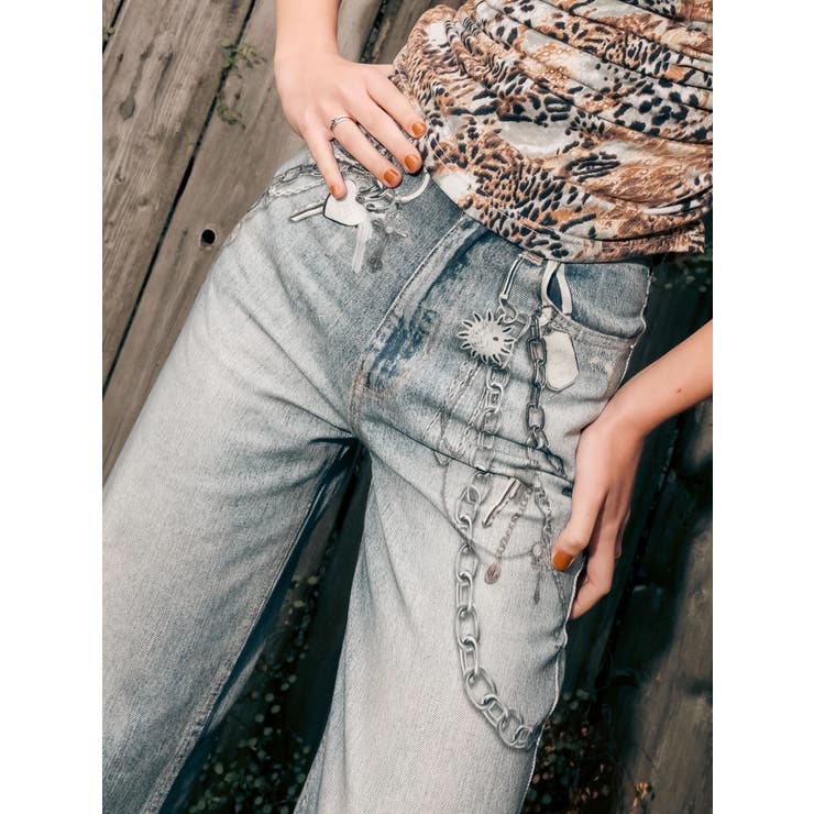 フェイクグラフィックワイドパンツ | EVRIS | 詳細画像2 