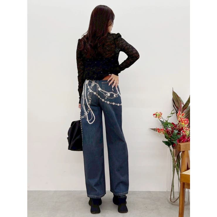 フェイクグラフィックワイドパンツ | EVRIS | 詳細画像20 