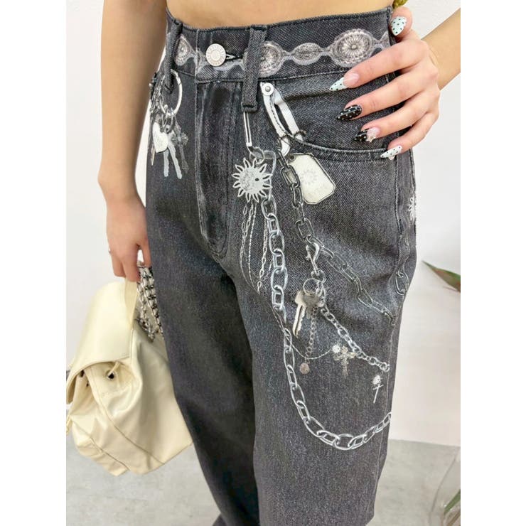 フェイクグラフィックワイドパンツ | EVRIS | 詳細画像23 