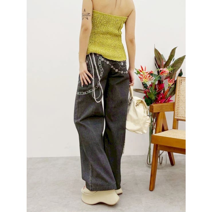 フェイクグラフィックワイドパンツ | EVRIS | 詳細画像25 