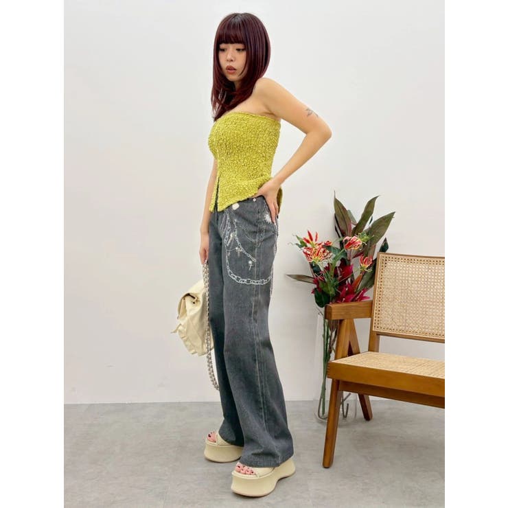 フェイクグラフィックワイドパンツ | EVRIS | 詳細画像28 