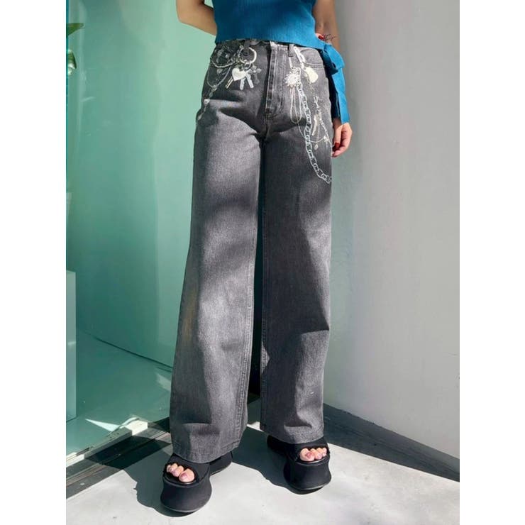 フェイクグラフィックワイドパンツ | EVRIS | 詳細画像31 