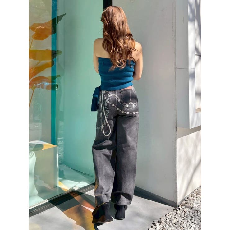 フェイクグラフィックワイドパンツ | EVRIS | 詳細画像34 