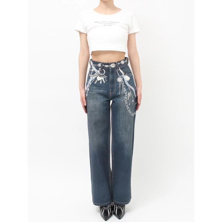 フェイクグラフィックワイドパンツ | EVRIS | 詳細画像43 