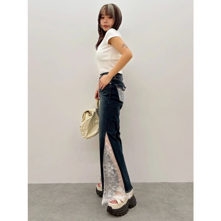 ネックレスフレンチスリーブショートトップス | EVRIS | 詳細画像25 