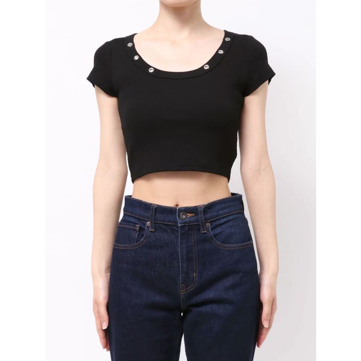 ネックレスフレンチスリーブショートトップス | EVRIS | 詳細画像37 