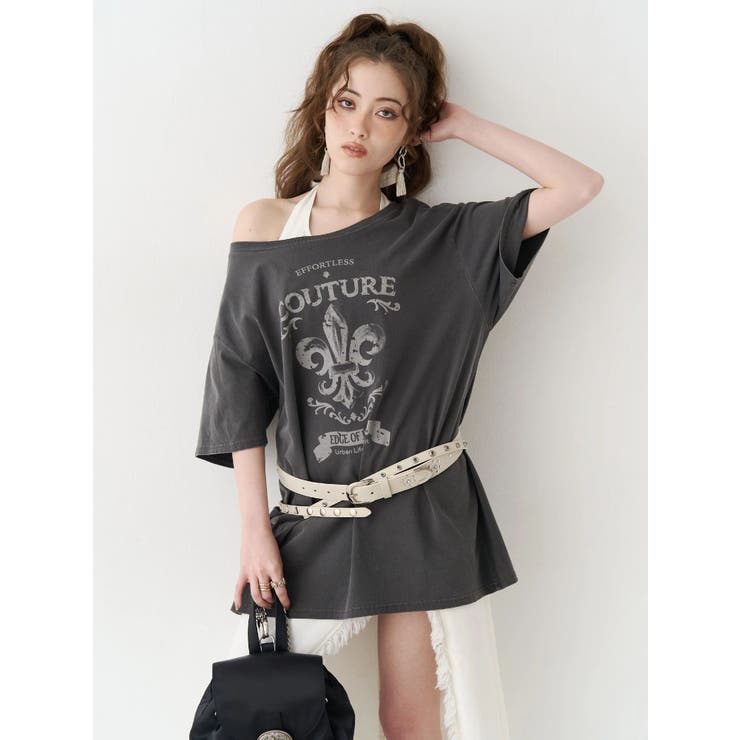 【TVで紹介！】ワンショルグラフィックピグメントＴシャツ | EVRIS | 詳細画像13 