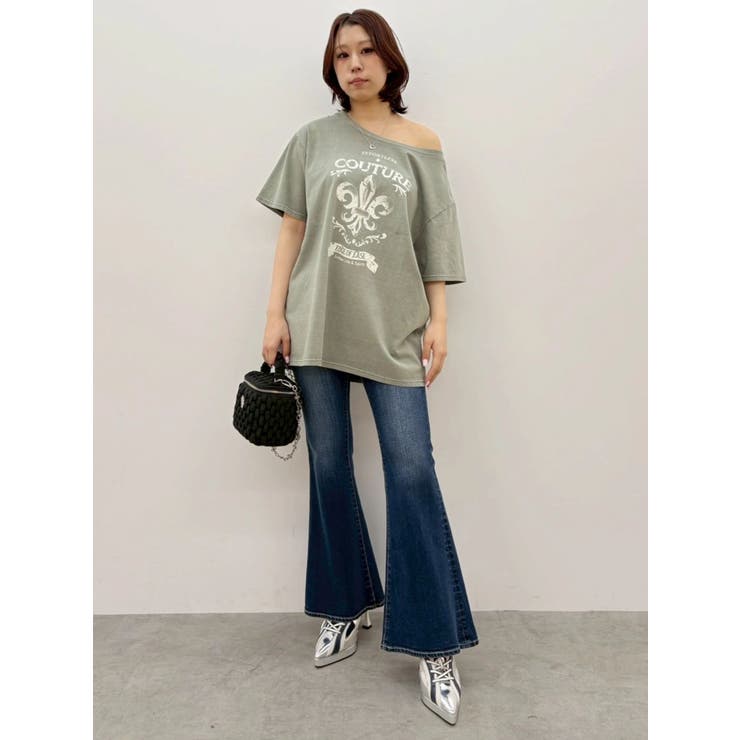【TVで紹介！】ワンショルグラフィックピグメントＴシャツ | EVRIS | 詳細画像34 