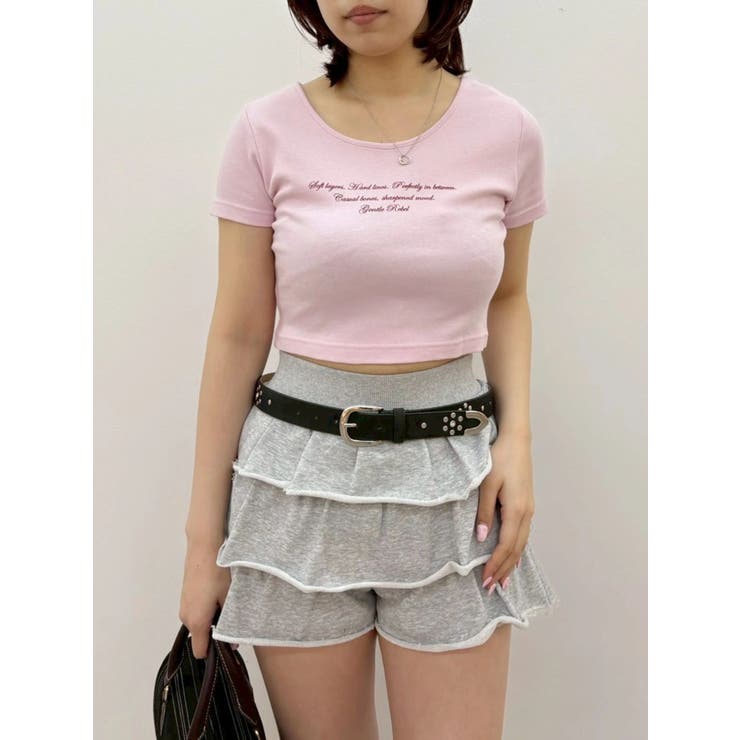 レタリングシンプルショートTシャツ 半袖 夏服 | EVRIS | 詳細画像20 