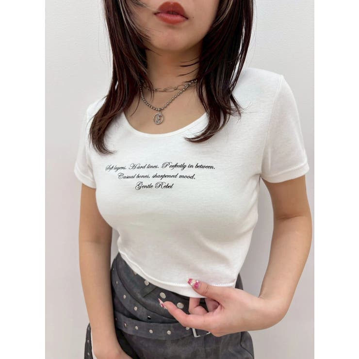 レタリングシンプルショートTシャツ 半袖 夏服 | EVRIS | 詳細画像24 