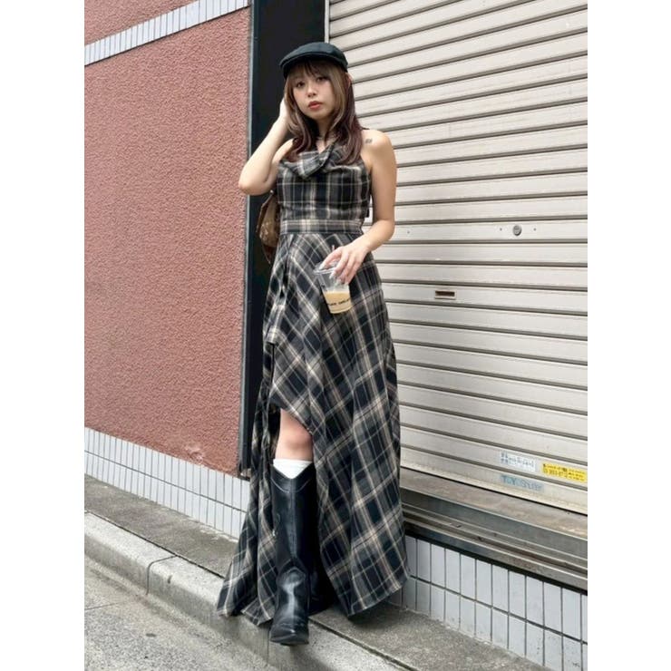 ドッキングチェックロングワンピース | EVRIS | 詳細画像40 