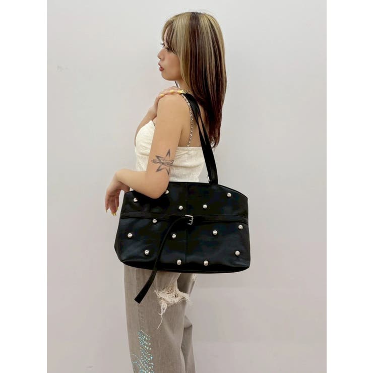 スタッズモチーフBIGショルダーBAG | EVRIS | 詳細画像6 