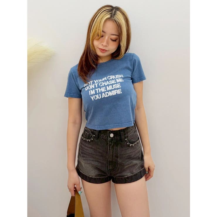 バックオープンクロップドＴシャツ | EVRIS | 詳細画像18 