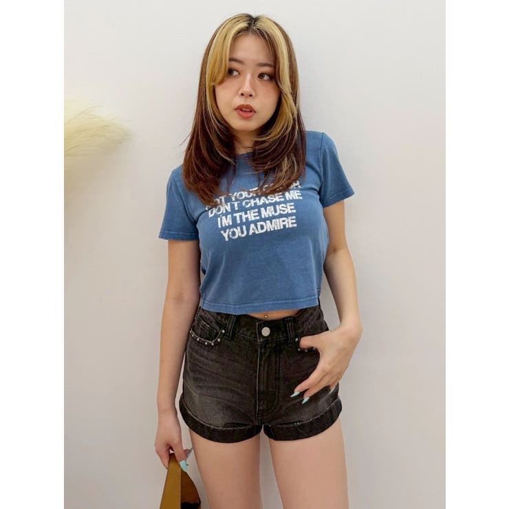 バックオープンクロップドＴシャツ | EVRIS | 詳細画像19 
