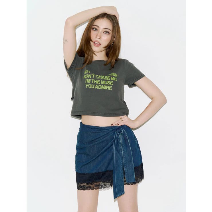 バックオープンクロップドＴシャツ | EVRIS | 詳細画像3 