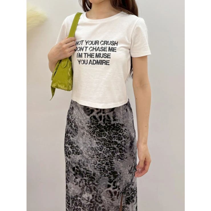 ホワイト | バックオープンクロップドＴシャツ | EVRIS