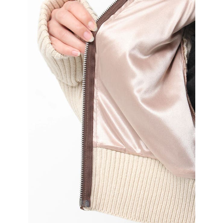 フェイクファーショートニットブルゾン | EVRIS | 詳細画像35 