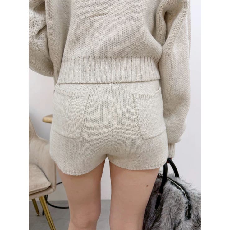 ダブルジャガードニットショートパンツ【セットアップ着用可能】 | EVRIS | 詳細画像9 