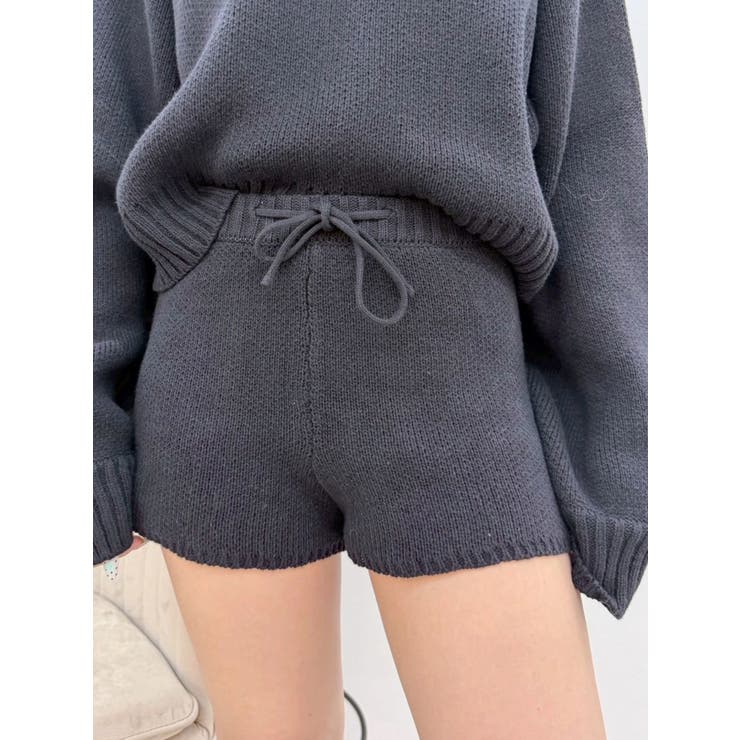 ブラック | ダブルジャガードニットショートパンツ【セットアップ着用可能】 | EVRIS