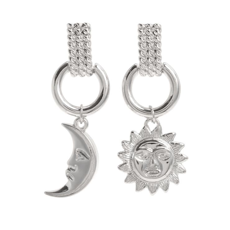 シルバー | CIRCLE MOTIF SUNNY ピアス | EVRIS