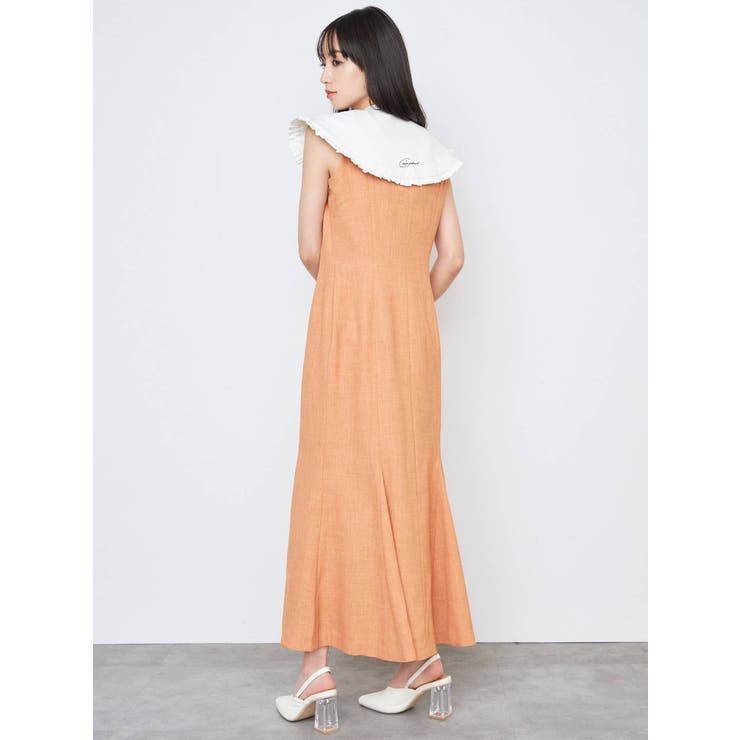 襟付きノースリーブワンピース[品番：MKSW0053490]｜CALNAMUR