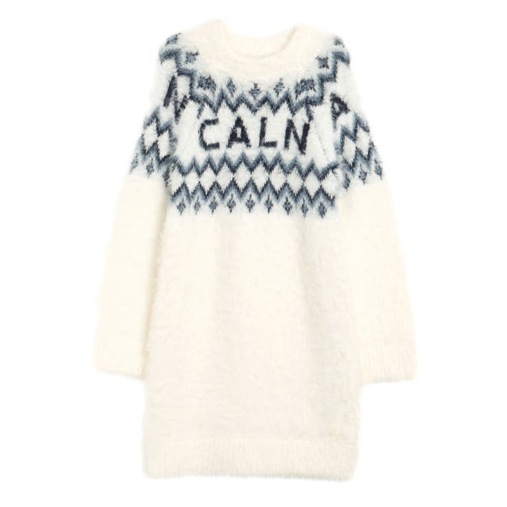 ノルディックライクミニニットワンピース[品番：MKSW0054952