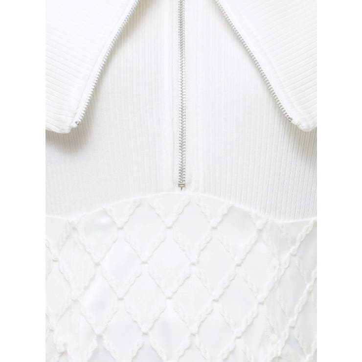 dazzlinコラボ＞ジップカラーコルセットワンピース[品番