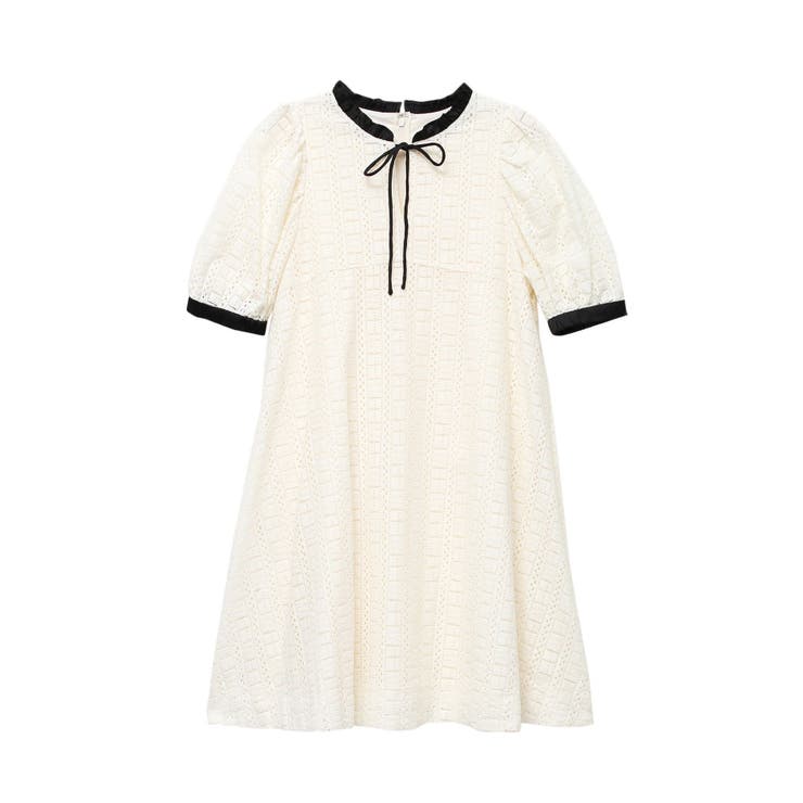 LACE BICOLOR MINIOP/レースバイカラーミニワンピース[品番 LACE BICOLOR MINIOP/レースバイカラーミニワンピース[品番