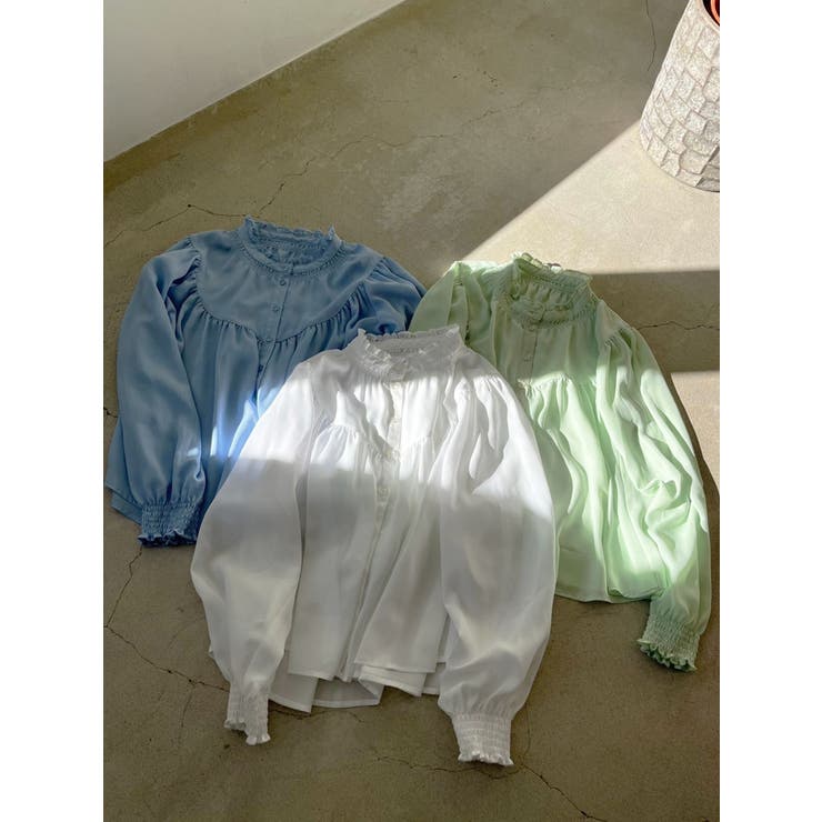 SHIRRING FLARE BL/シャーリングフレアブラウス[品番