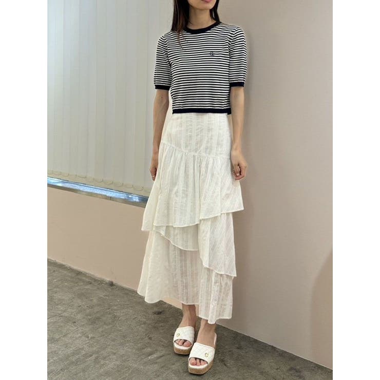 LACE LIKE TIERED SKIRT/レースライクティアードスカート[品番