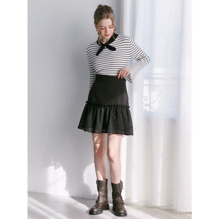 GATHER HIGH MINI SK/ギャザーハイミニスカート | CALNAMUR | 詳細画像2 