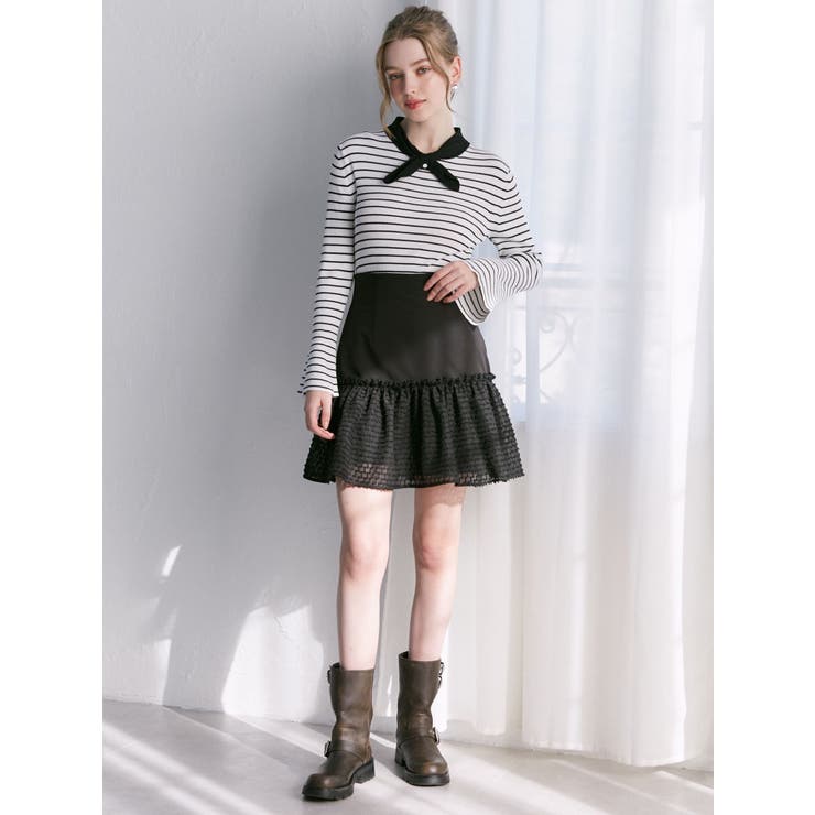 GATHER HIGH MINI SK/ギャザーハイミニスカート | CALNAMUR | 詳細画像4 