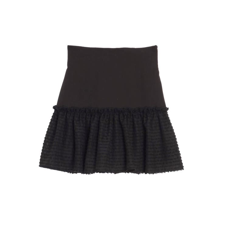 ブラック | GATHER HIGH MINI SK/ギャザーハイミニスカート | CALNAMUR