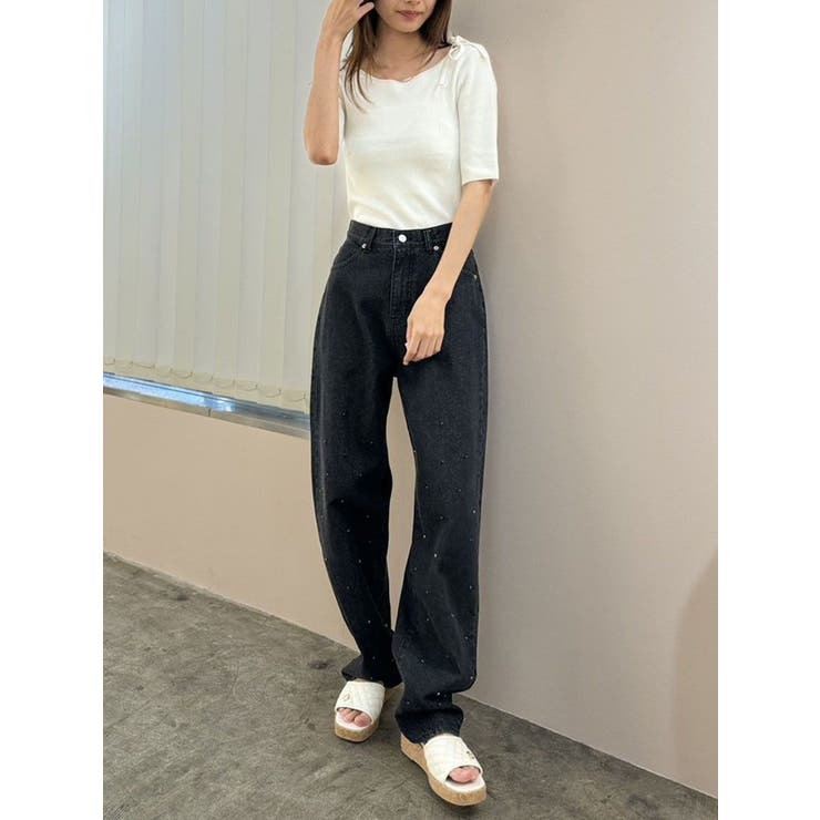 バーンスター デニム クロス 風 CRYSTAL DENIM PT/クリスタルデニムパンツ[品番：MKSW0057575