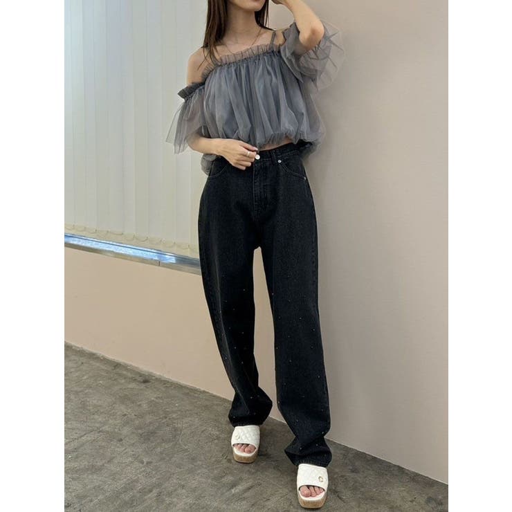 CRYSTAL DENIM PT/クリスタルデニムパンツ[品番：MKSW0057575