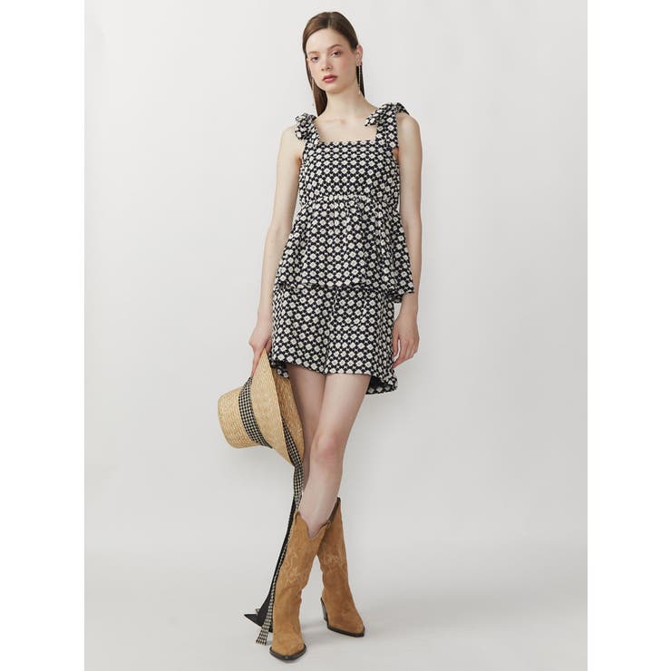 カルナムール　フローラルチュニック　パンツ　セットアップ EMBROIDERED FLORAL TUNIC[品番：MKSW0057933]｜CALNAMUR