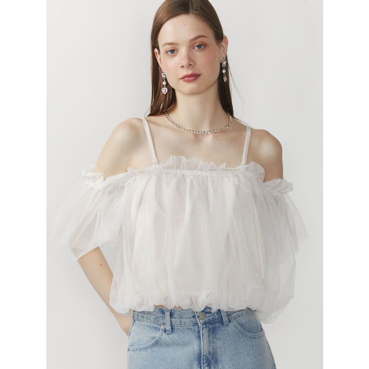 【WEB限定】 TULLE TOPS/チュールバルーントップス[品番 BALLOON トップス