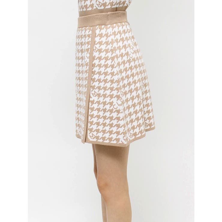 HOUNDSTOOTH KNIT MINI SK/千鳥柄ニットミニスカート[品番