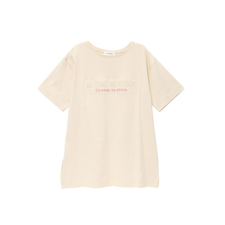 ベージュ | EMBOSS+PRINT TEE/エンボス+プリントTシャツ | CALNAMUR