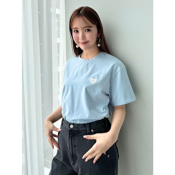 tシャツ 煌めき ハート Tシャツ レディース KIRAKIRA HEART TEE/キラキラハートTシャツ[品番：MKSW0058786