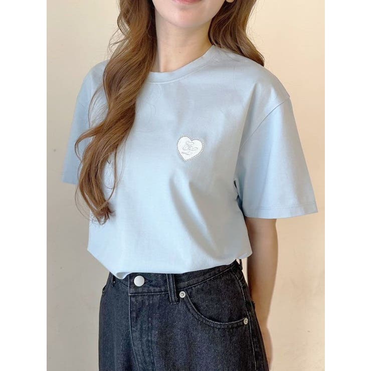 tシャツ 煌めき ハート Tシャツ レディース KIRAKIRA HEART TEE/キラキラハートTシャツ[品番：MKSW0058786
