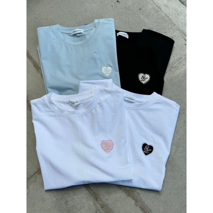 tシャツ 煌めき ハート Tシャツ レディース KIRAKIRA HEART TEE/キラキラハートTシャツ[品番：MKSW0058786