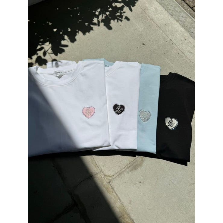 tシャツ 煌めき ハート Tシャツ レディース KIRAKIRA HEART TEE/キラキラハートTシャツ[品番：MKSW0058786